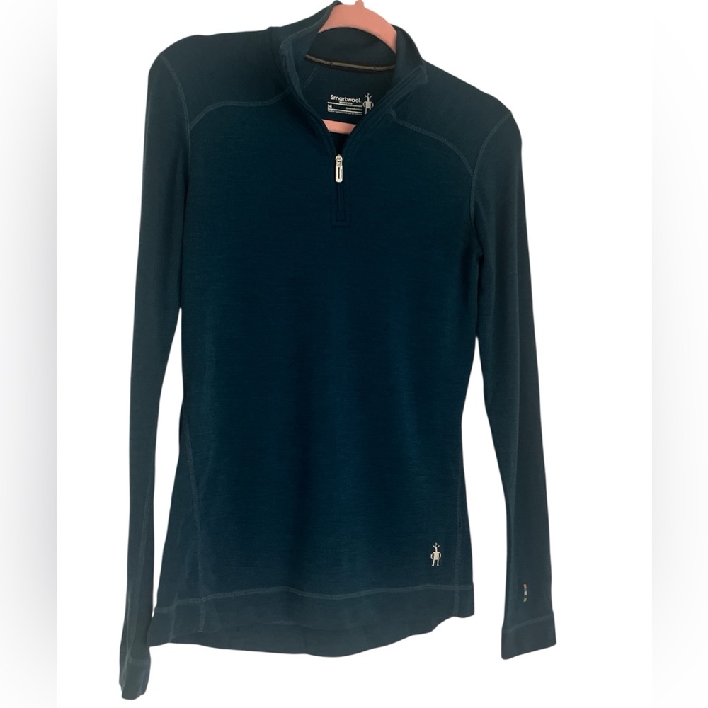 Smartwool Women's Deep Teal quarter zip size M.